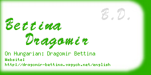 bettina dragomir business card